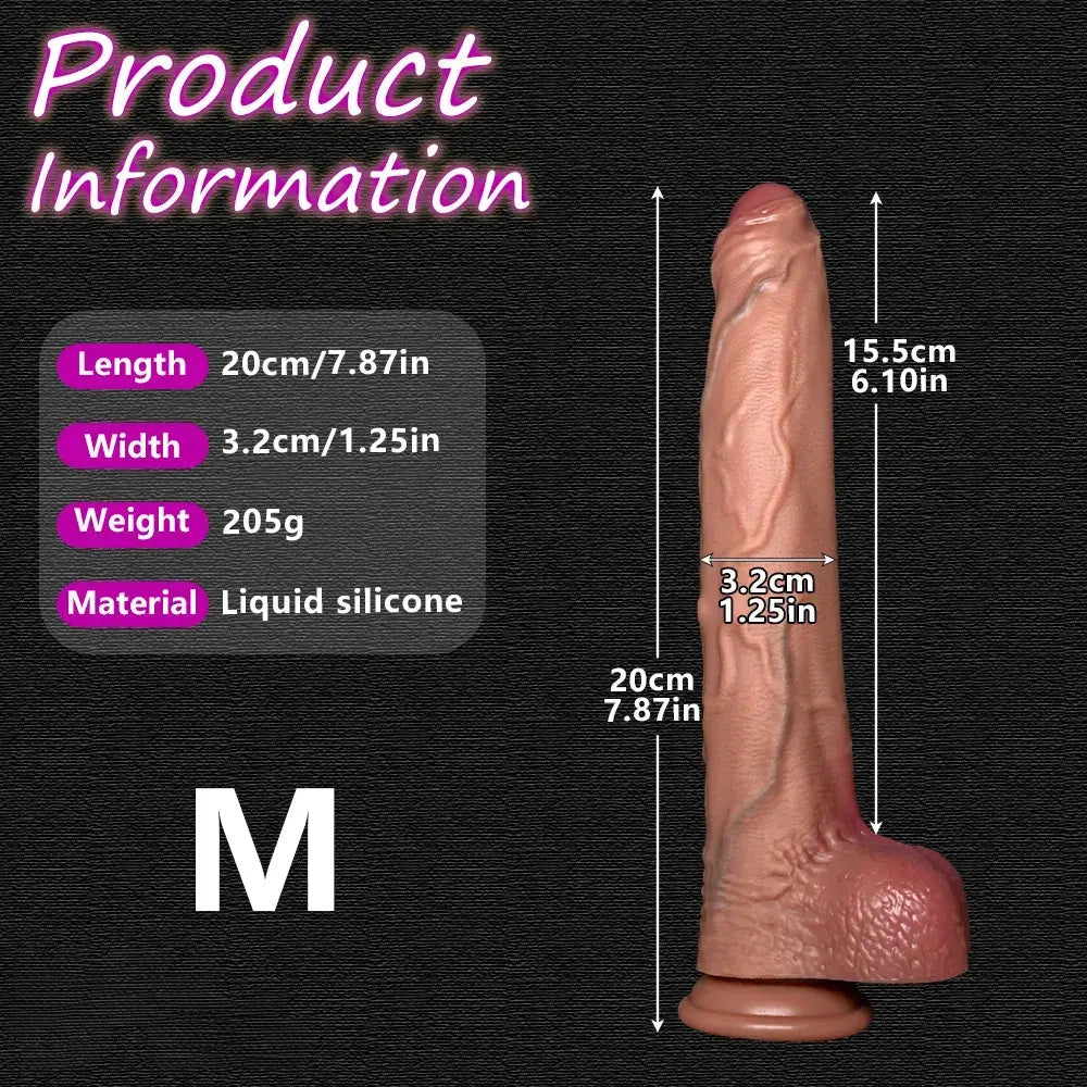 6.1in 7.87in 9.64in 11.41in 13.38in Strap on Real Foreskin Long Big Dildo