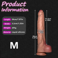 6.1in 7.87in 9.64in 11.41in 13.38in Strap on Real Foreskin Long Big Dildo