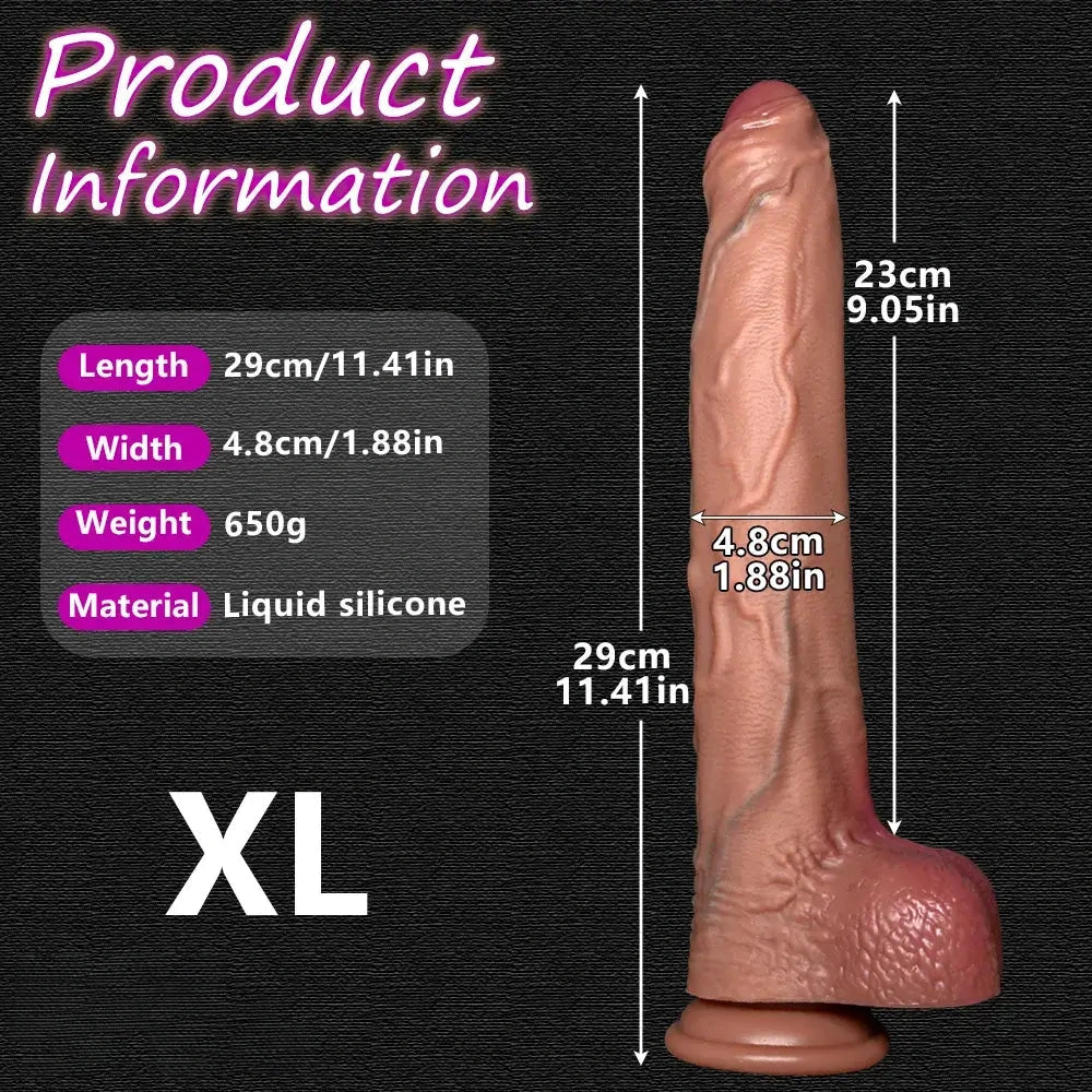 6.1in 7.87in 9.64in 11.41in 13.38in Strap on Real Foreskin Long Big Dildo