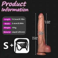 6.1in 7.87in 9.64in 11.41in 13.38in Strap on Real Foreskin Long Big Dildo