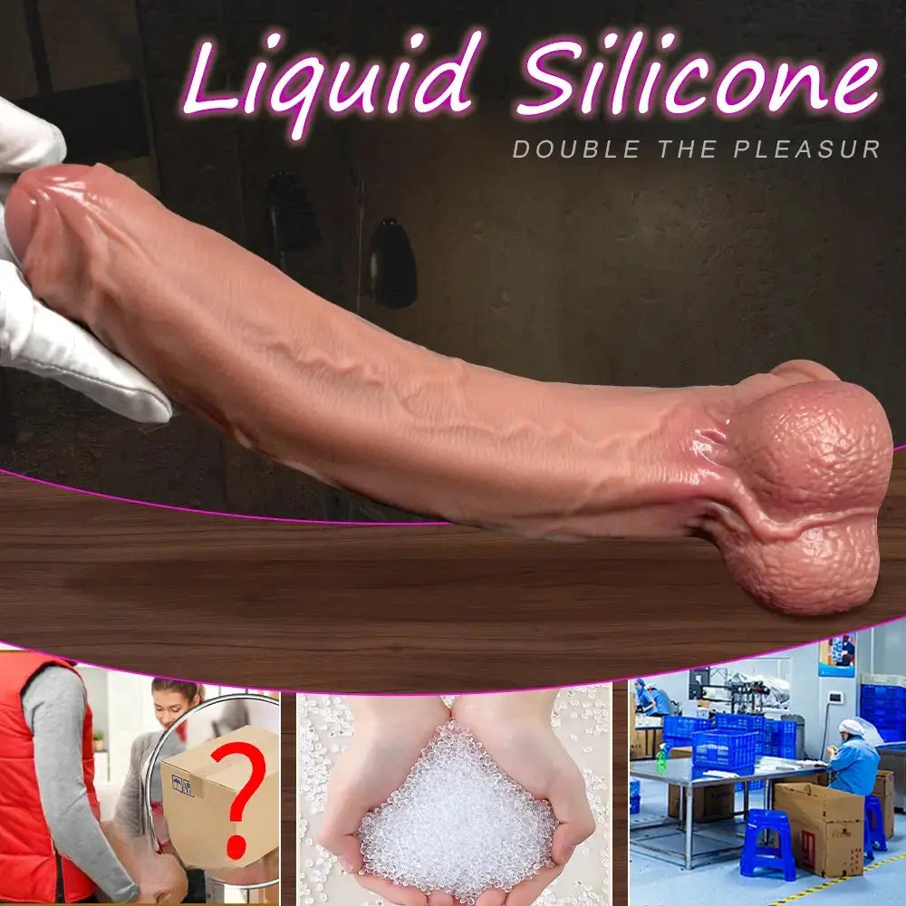 6.1in 7.87in 9.64in 11.41in 13.38in Strap on Real Foreskin Long Big Dildo