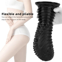 6.1in 8.46in 10.43in Fantasy Black Large Dildo Butt Plug For Fist Sex
