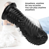 6.1in 8.46in 10.43in Fantasy Black Large Dildo Butt Plug For Fist Sex