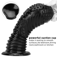 6.1in 8.46in 10.43in Fantasy Black Large Dildo Butt Plug For Fist Sex