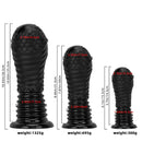 6.1in 8.46in 10.43in Fantasy Black Large Dildo Butt Plug For Fist Sex
