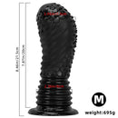 6.1in 8.46in 10.43in Fantasy Black Large Dildo Butt Plug For Fist Sex