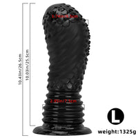6.1in 8.46in 10.43in Fantasy Black Large Dildo Butt Plug For Fist Sex