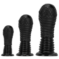 6.1in 8.46in 10.43in Fantasy Black Large Dildo Butt Plug For Fist Sex