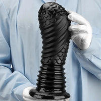 6.1in 8.46in 10.43in Fantasy Black Large Dildo Butt Plug For Fist Sex