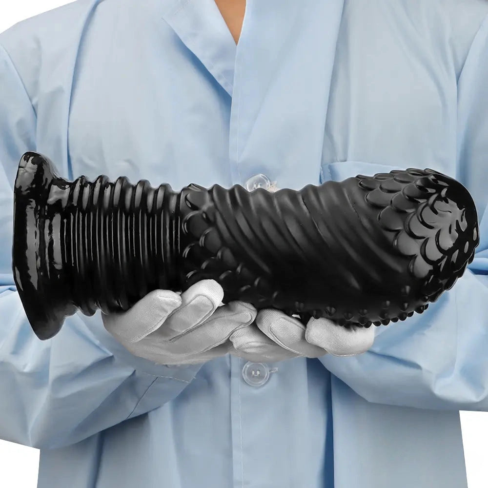 6.1in 8.46in 10.43in Fantasy Black Large Dildo Butt Plug For Fist Sex
