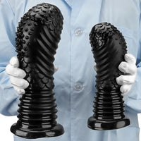 6.1in 8.46in 10.43in Fantasy Black Large Dildo Butt Plug For Fist Sex