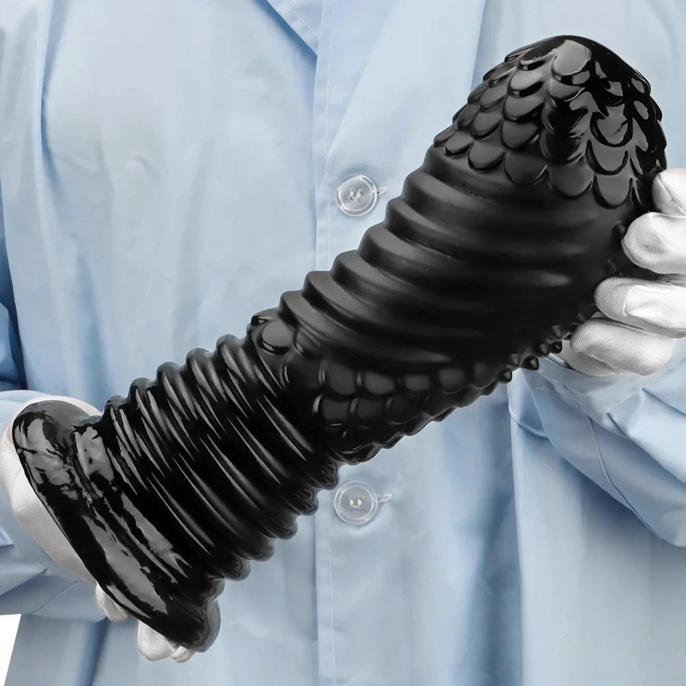 6.1in 8.46in 10.43in Fantasy Black Large Dildo Butt Plug For Fist Sex