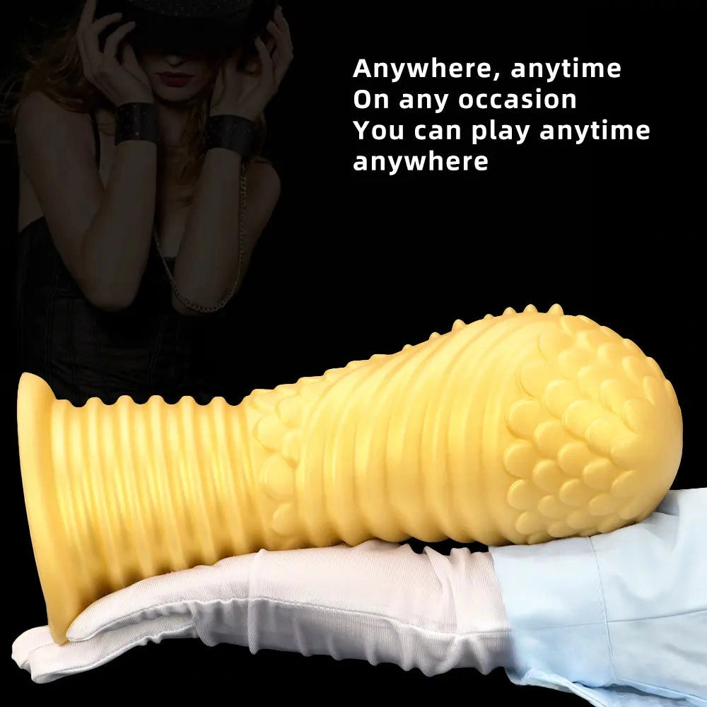 6.1in 8.46in 10.43in Soft Liquid Silicone Thick Fantasy Butt Plug Dildo