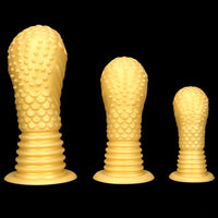 6.1in 8.46in 10.43in Soft Liquid Silicone Thick Fantasy Butt Plug Dildo