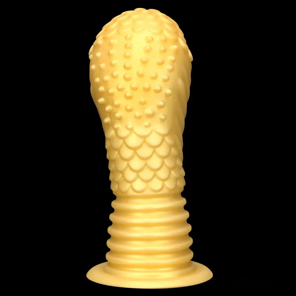 6.1in 8.46in 10.43in Soft Liquid Silicone Thick Fantasy Butt Plug Dildo