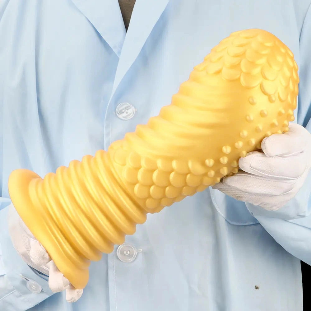 6.1in 8.46in 10.43in Soft Liquid Silicone Thick Fantasy Butt Plug Dildo