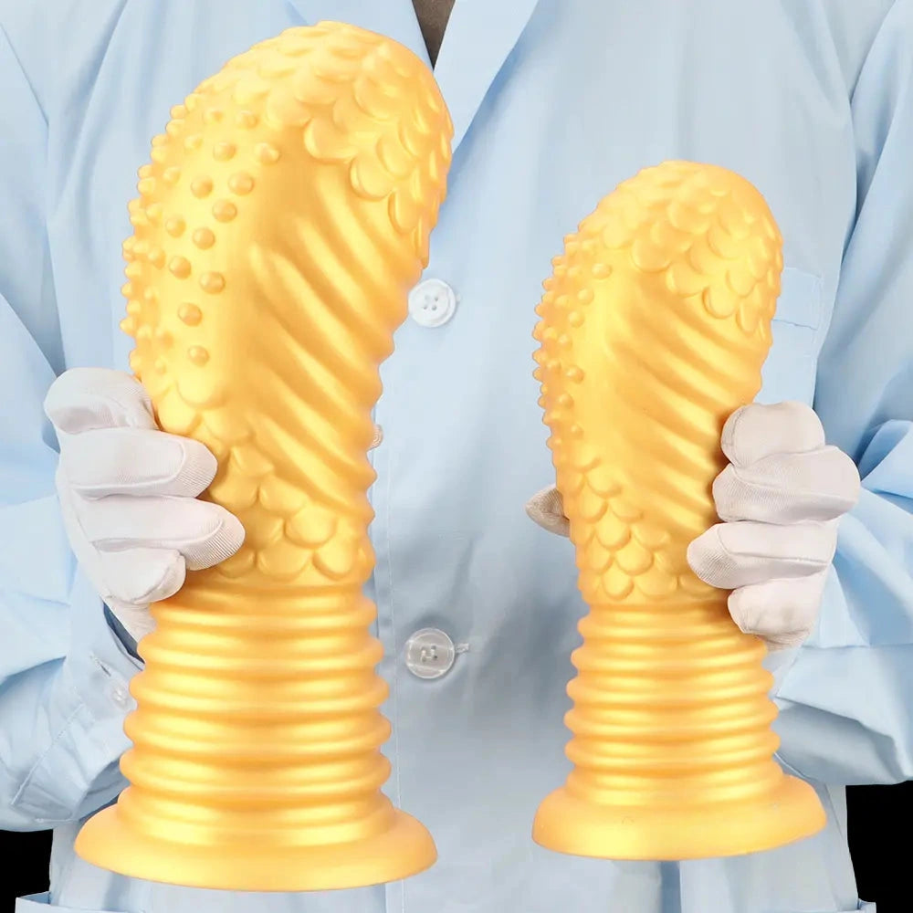 6.1in 8.46in 10.43in Soft Liquid Silicone Thick Fantasy Butt Plug Dildo