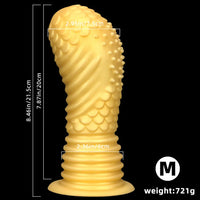 6.1in 8.46in 10.43in Soft Liquid Silicone Thick Fantasy Butt Plug Dildo