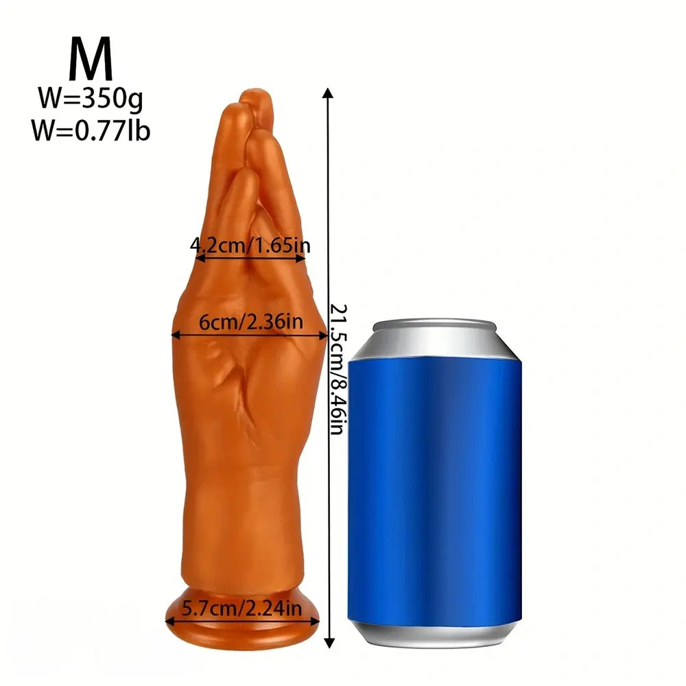 6.1in 8.46in 11.02in Realistic Arm Palm Shaped Dildo Silicone Fist Anal Plug