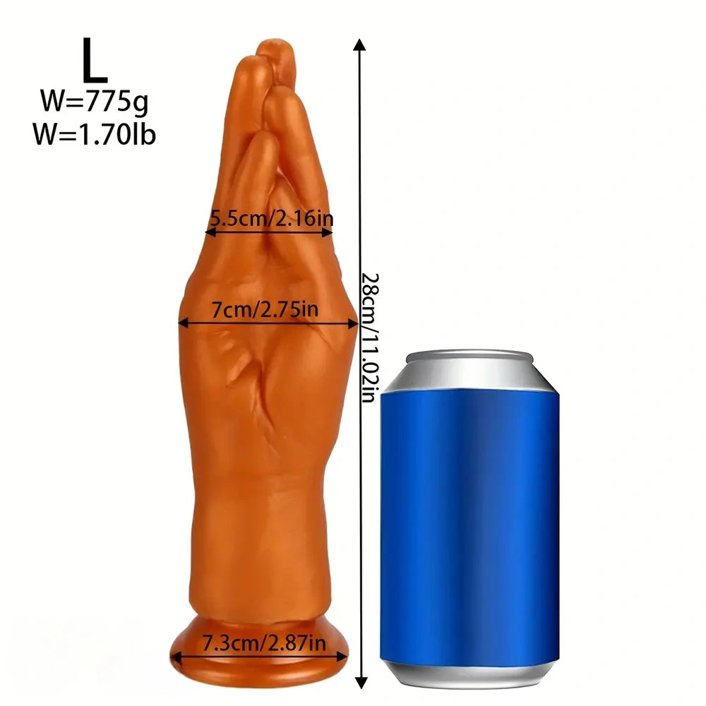 6.1in 8.46in 11.02in Realistic Arm Palm Shaped Dildo Silicone Fist Anal Plug