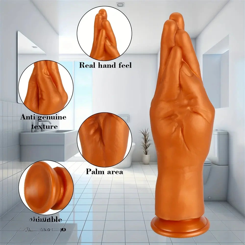 6.1in 8.46in 11.02in Realistic Arm Palm Shaped Dildo Silicone Fist Anal Plug