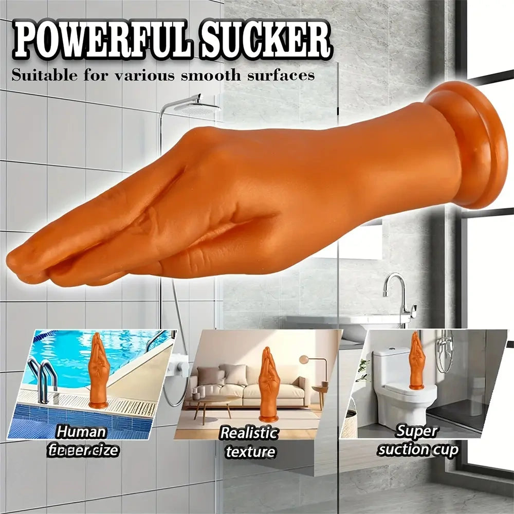 6.1in 8.46in 11.02in Realistic Arm Palm Shaped Dildo Silicone Fist Anal Plug