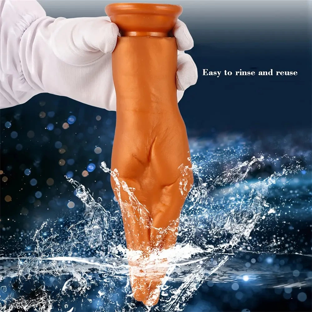 6.1in 8.46in 11.02in Realistic Arm Palm Shaped Dildo Silicone Fist Anal Plug