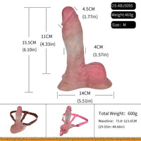 6.1in 8.46in Ultra-Stable Safe Strap on Dual Density Silicone Solid Dildo