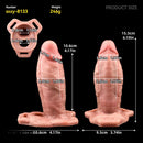 6.1in Lifelike Silicone Soft Strap on Penis Extender Cock Sleeve Dildo Toy