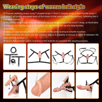 6.1in Lifelike Silicone Soft Strap on Penis Extender Cock Sleeve Dildo Toy