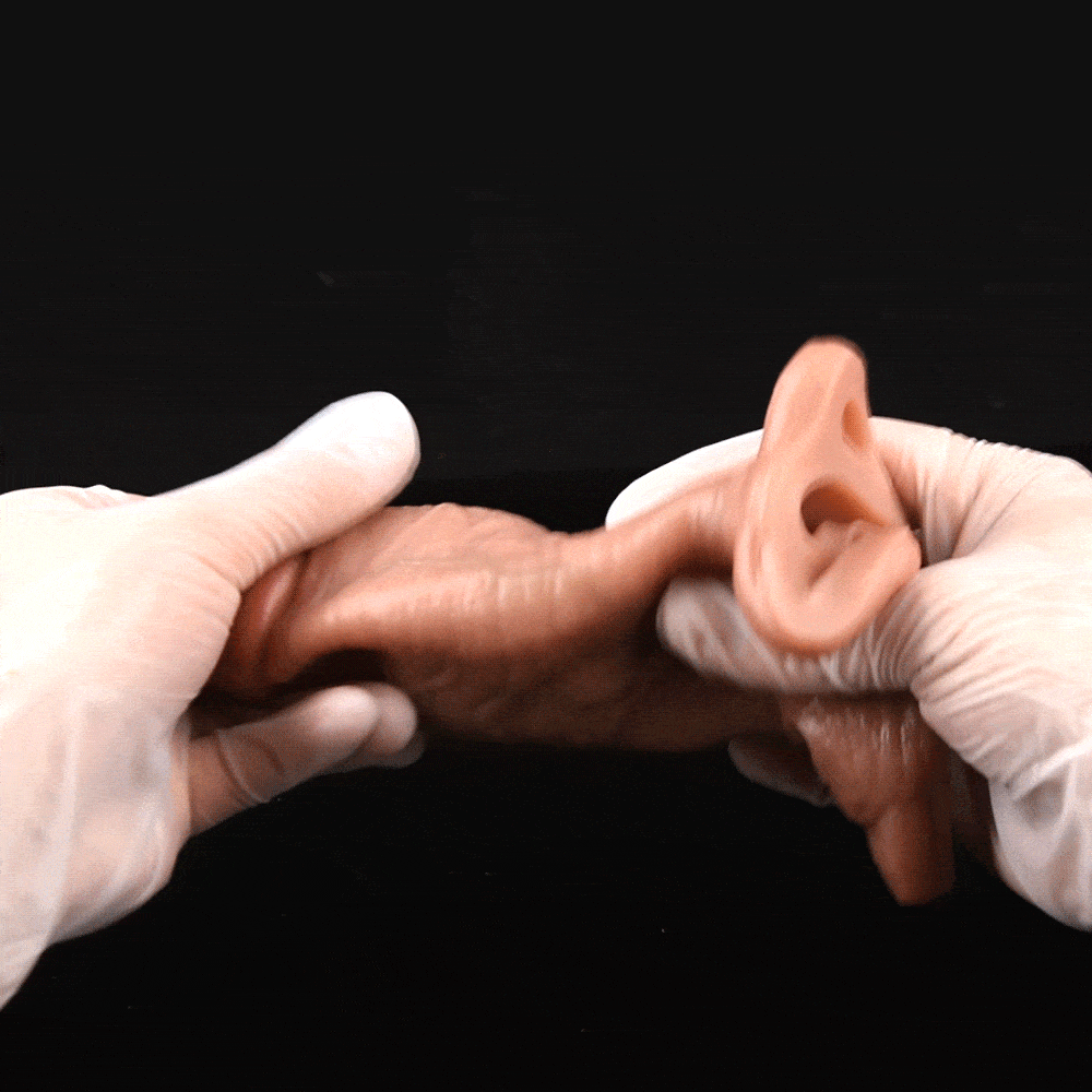 6.1in Lifelike Silicone Soft Strap on Penis Extender Cock Sleeve Dildo Toy