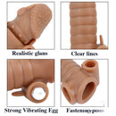 6.1in Male Penis Sleeve Silicone Penis Extender Vibration Sex Toy