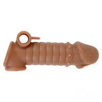 6.1in Male Penis Sleeve Silicone Penis Extender Vibration Sex Toy