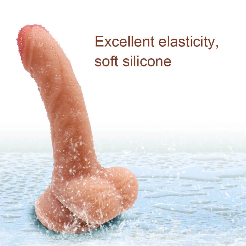 6.1in Realistic Dildo Soft Bendable Silicone Sex Toy For Female