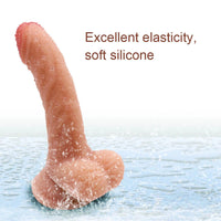 6.1in Realistic Dildo Soft Bendable Silicone Sex Toy For Female