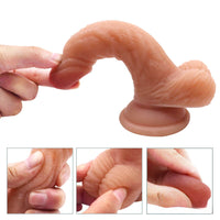 6.1in Realistic Dildo Soft Bendable Silicone Sex Toy For Female