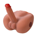 6.1in Realistic Veins Vibrating Thrusting Torso Dildo Real Skin Auto Sex Torso
