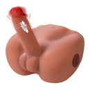 6.1in Realistic Veins Vibrating Thrusting Torso Dildo Real Skin Auto Sex Torso
