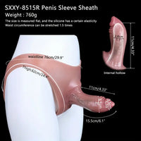 6.1in Silicone Wearable Hollow Dildo Panty With Briefs Adult Sex Toy