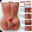 6.1in Super Real Exclusive Lover Male Torso Dildo Vibrating Thrusting Cock