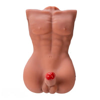 6.1in Super Real Exclusive Lover Male Torso Dildo Vibrating Thrusting Cock