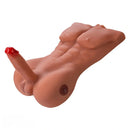 6.1in Super Real Exclusive Lover Male Torso Dildo Vibrating Thrusting Cock
