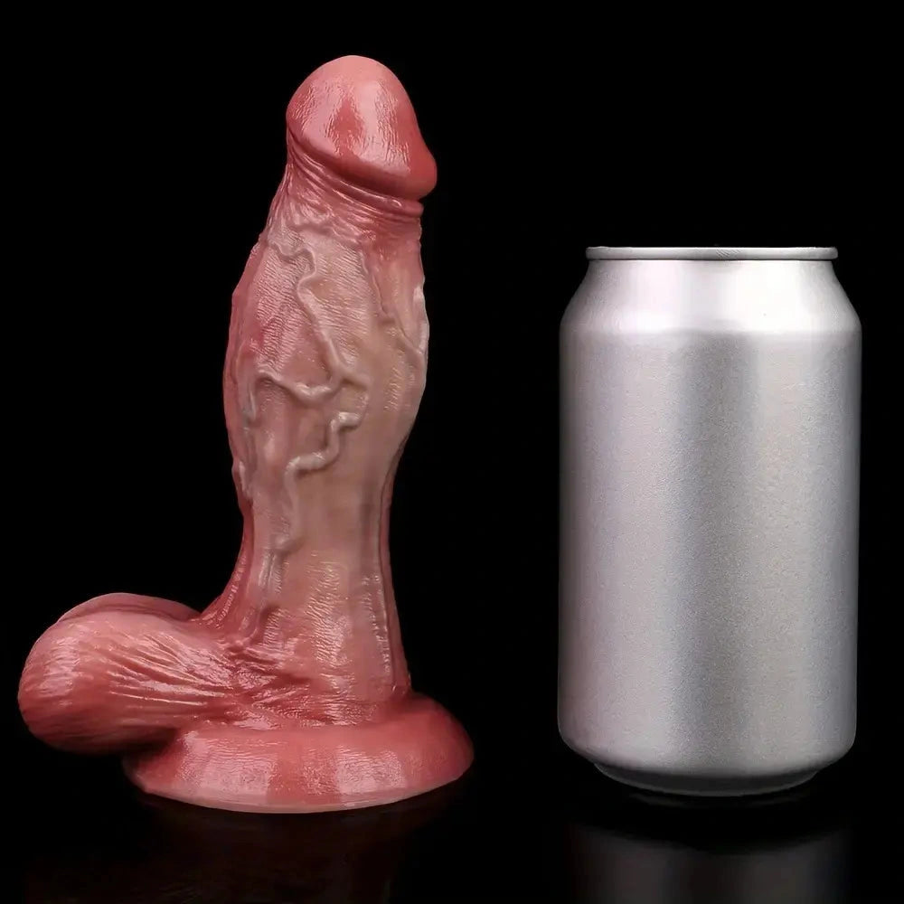 6.1in Thick Liquid Dual Density Silicone Masturbation Penis Vaginal Dildo