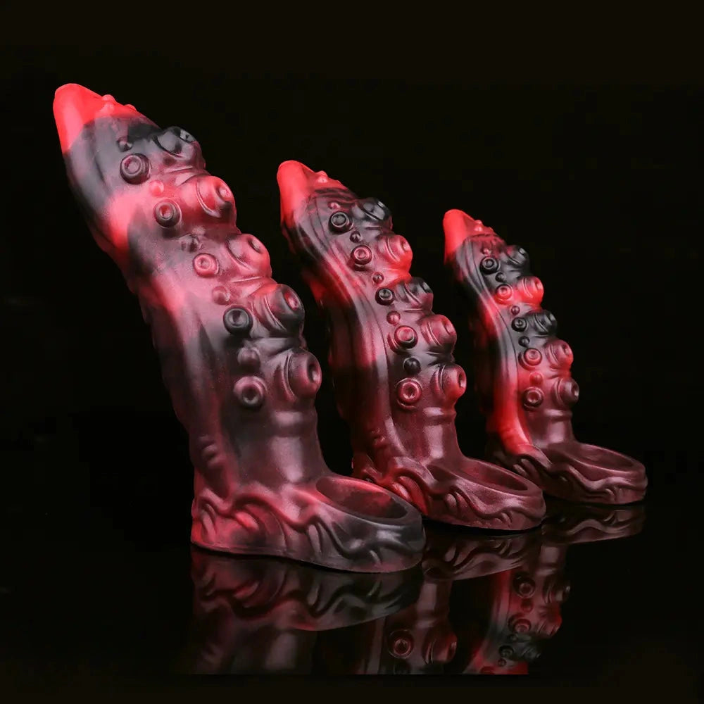 6.22in 7.01in 7.95in Tentacle Animal Penis Soft Dildo Sleeve Cock Extender