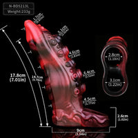 6.22in 7.01in 7.95in Tentacle Animal Penis Soft Dildo Sleeve Cock Extender