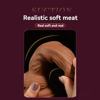 6.22in 7.48in 8.66in Silicone Soft Uncut Meat Dildo For G-spot Stimulator