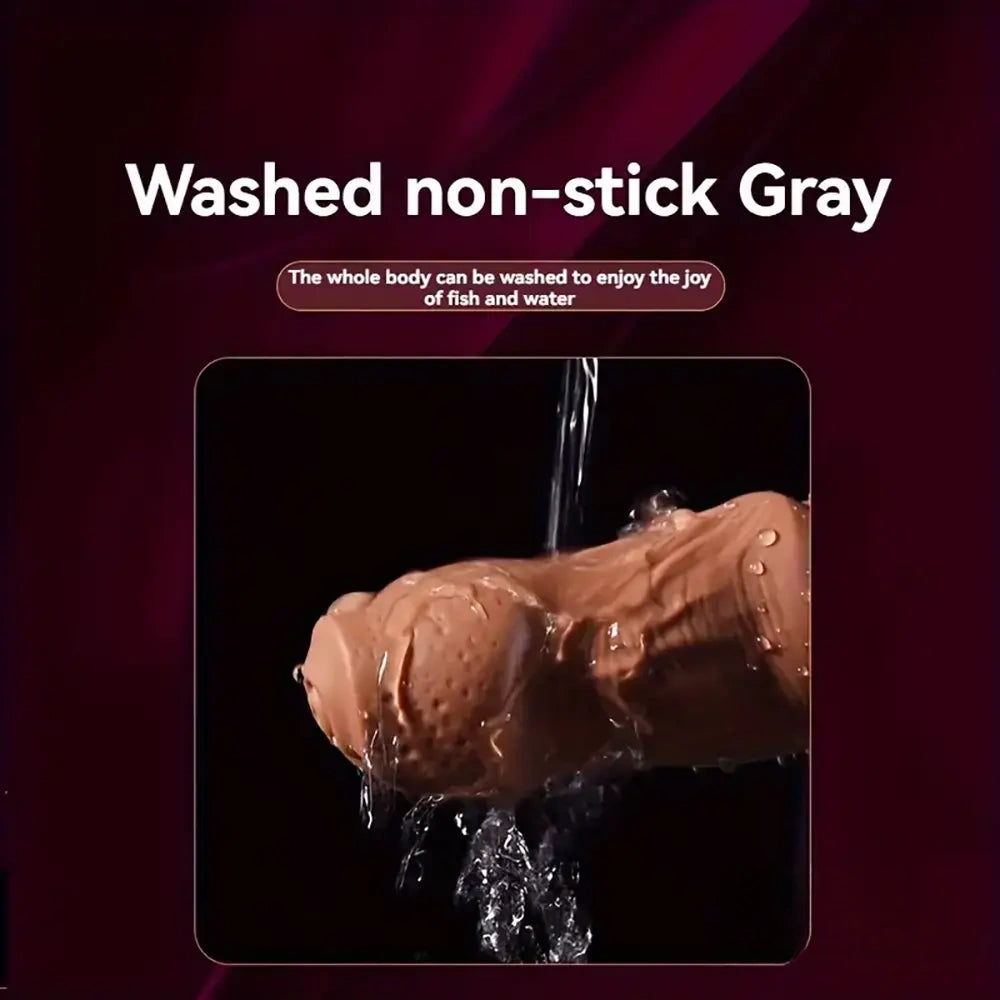 6.22in 7.48in 8.66in Silicone Soft Uncut Meat Dildo For G-spot Stimulator