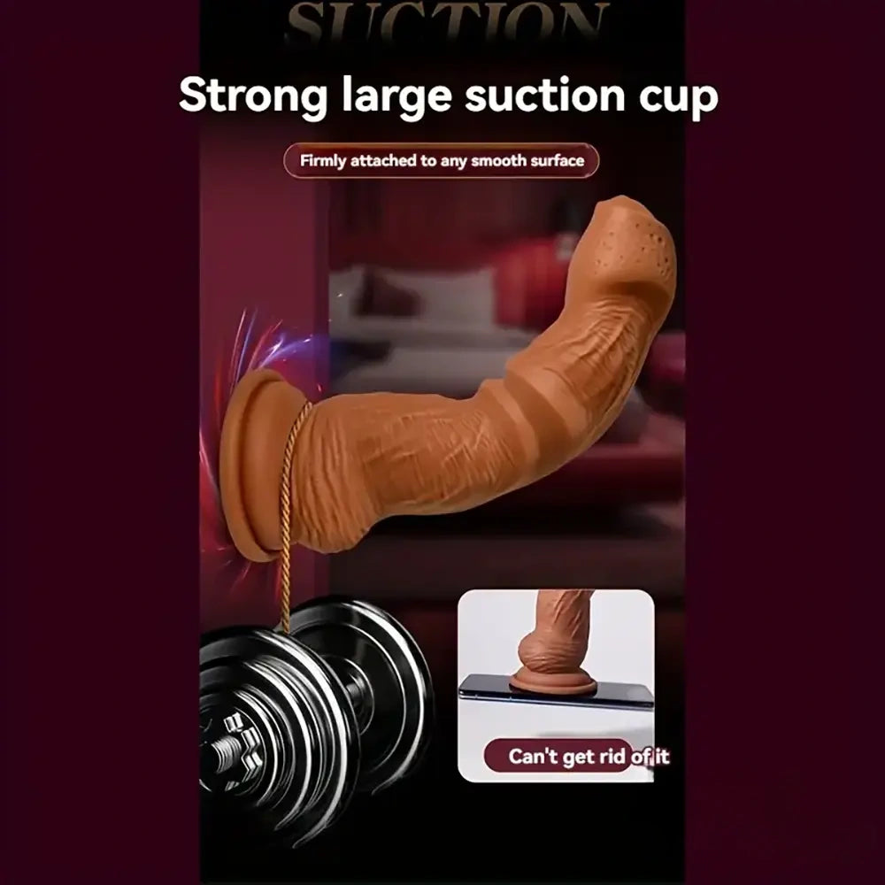 6.22in 7.48in 8.66in Silicone Soft Uncut Meat Dildo For G-spot Stimulator