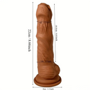 6.22in 7.48in 8.66in Silicone Soft Uncut Meat Dildo For G-spot Stimulator