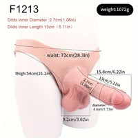 6.22in Realistic Silicone Wearable Strap-On Dildo Sleeve Panties